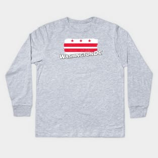 Washington DC flag Kids Long Sleeve T-Shirt